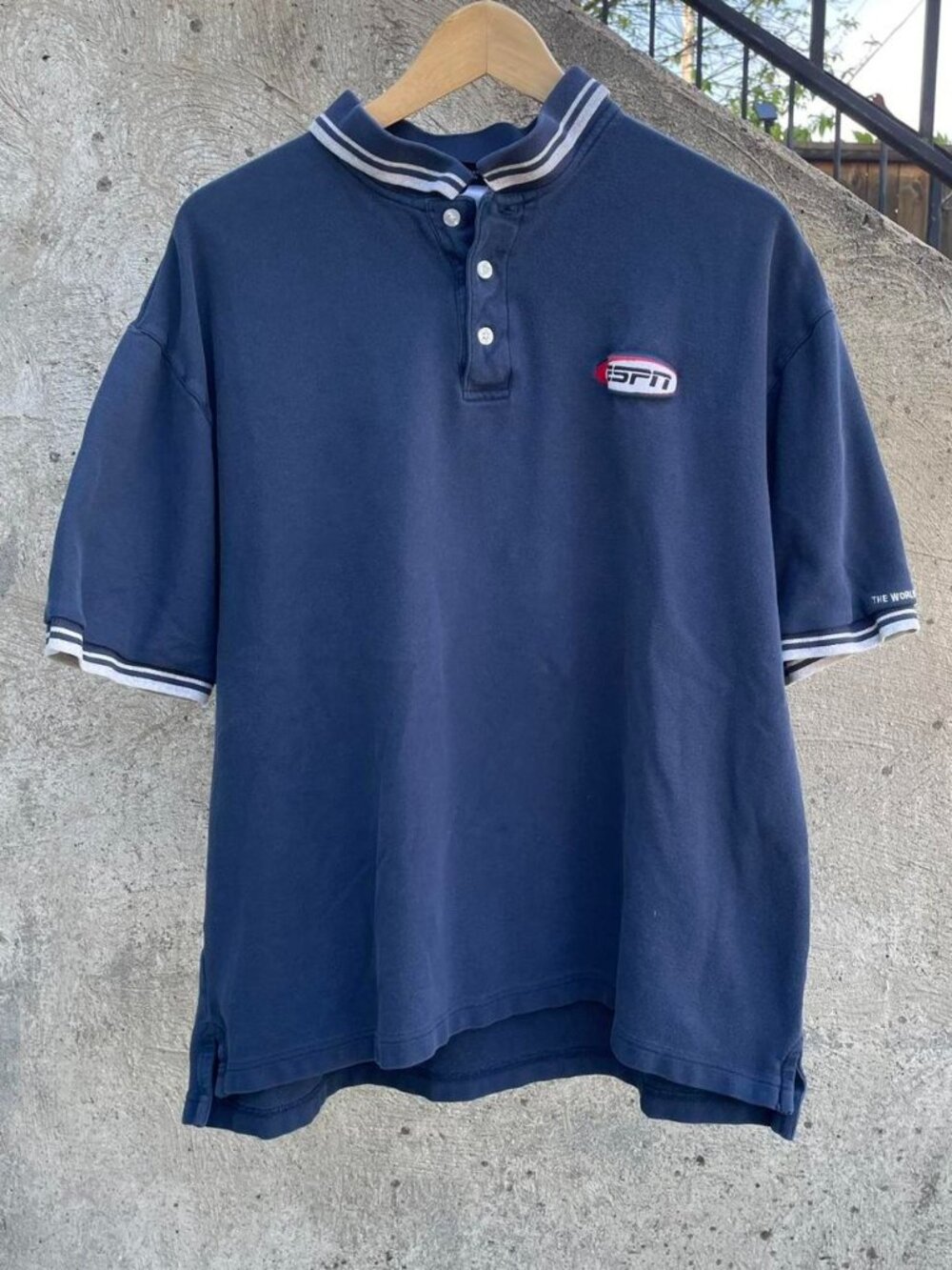 Y2k ESPN embroidered polo shirt size XL